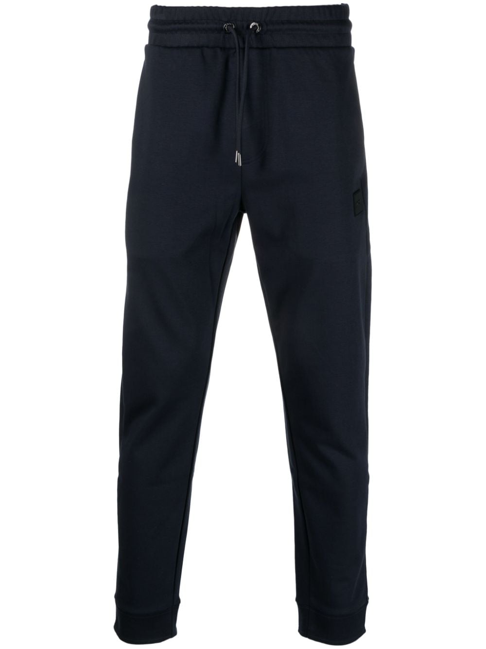 BOSS logo-patch slim track trousers - Blue von BOSS