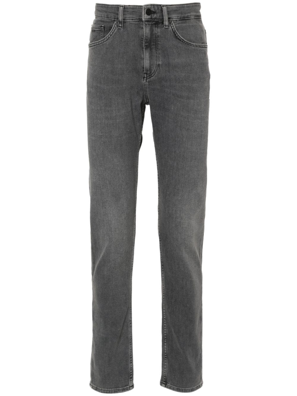 BOSS logo-patch tapered jeans - Grey von BOSS