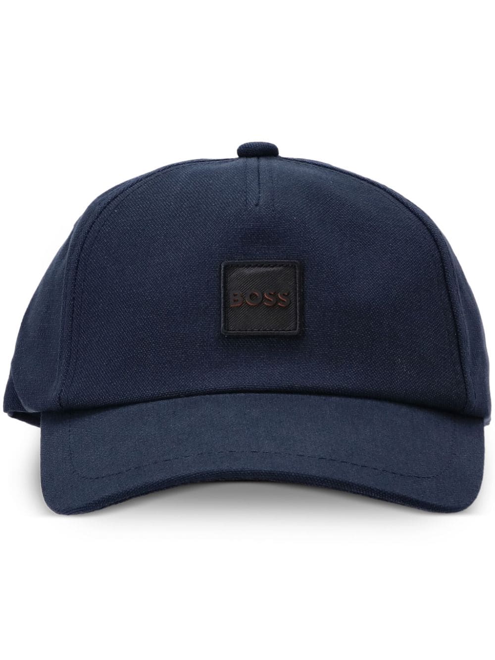 BOSS logo-plaque cotton cap - Blue von BOSS