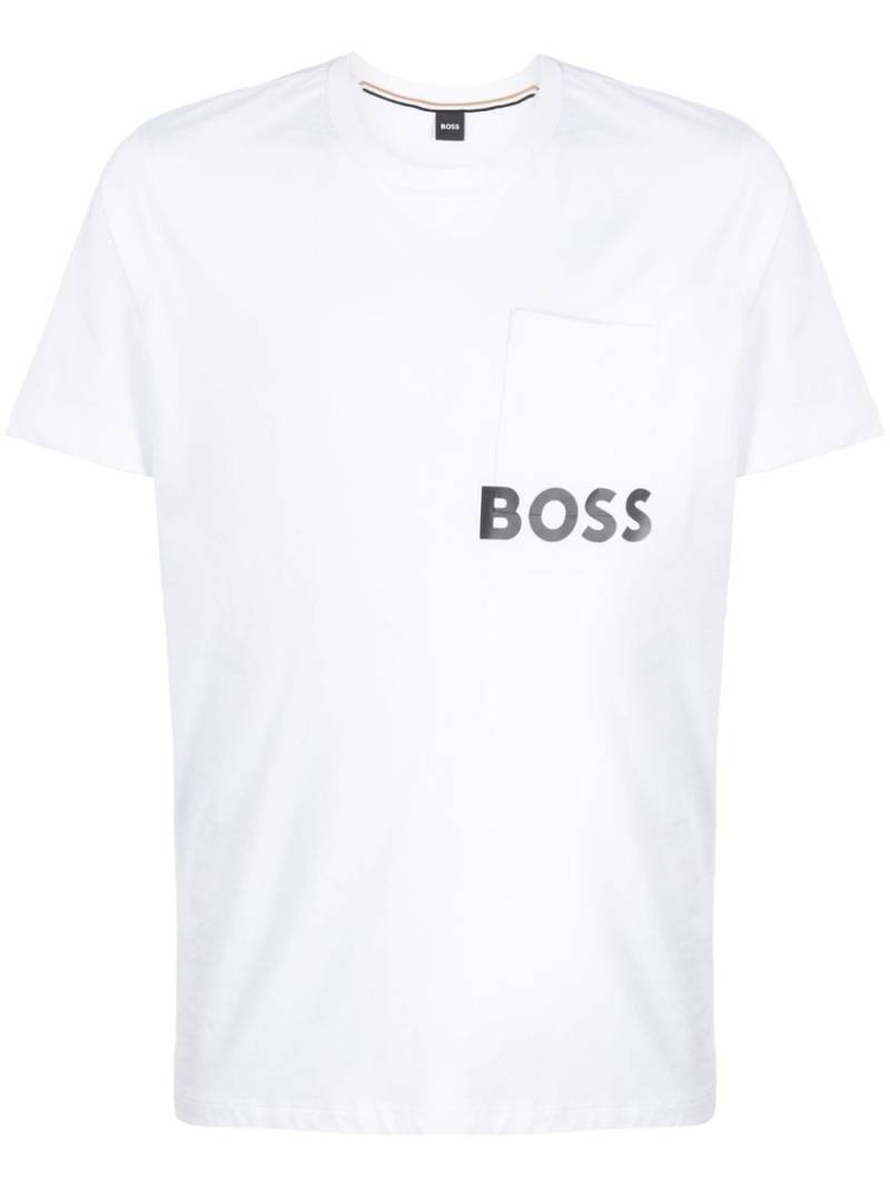 BOSS logo-print cotton T-Shirt - White von BOSS
