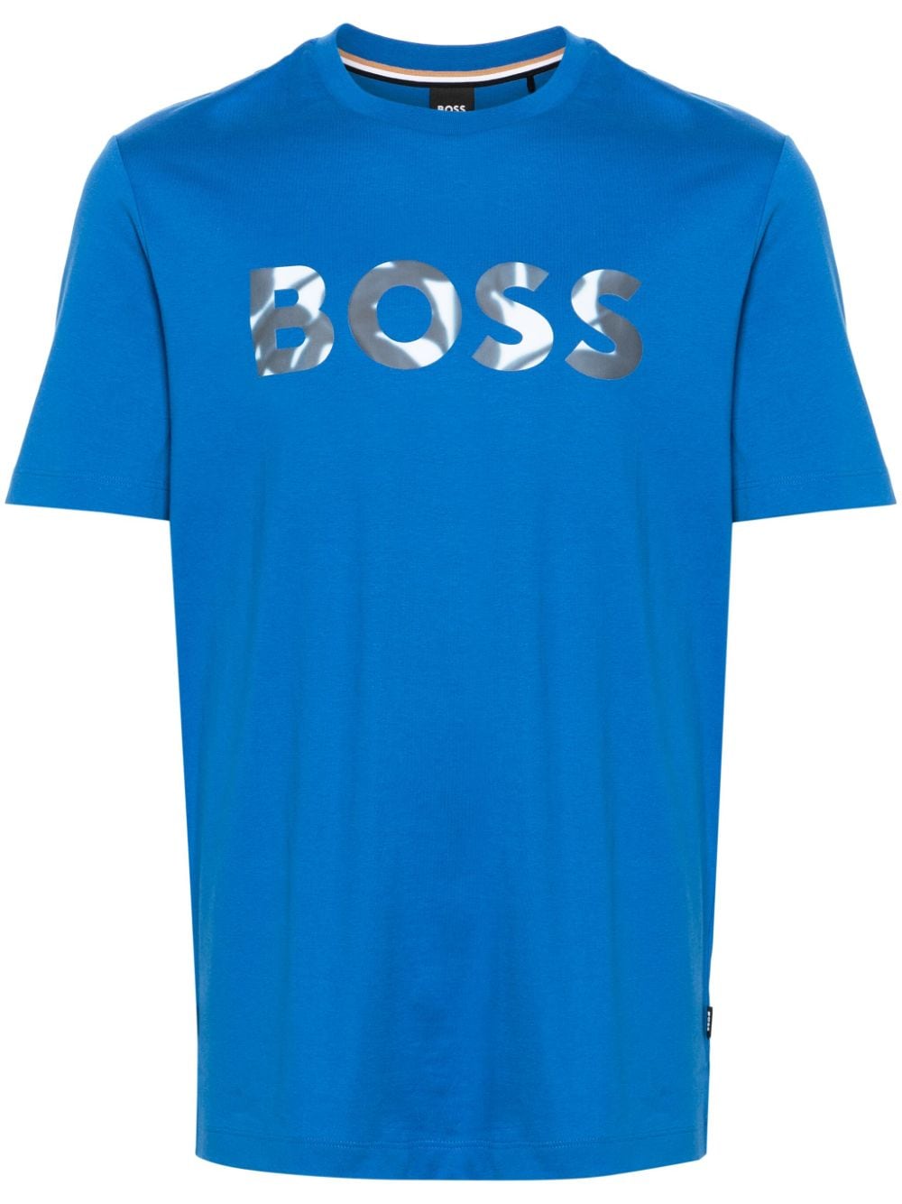 BOSS logo-print cotton T-shirt - Blue von BOSS