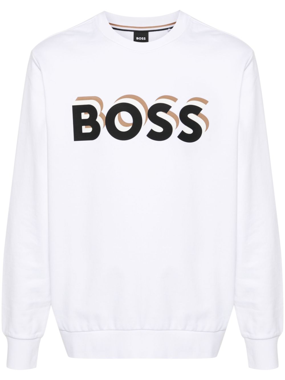 BOSS logo-print cotton sweatshirt - White von BOSS