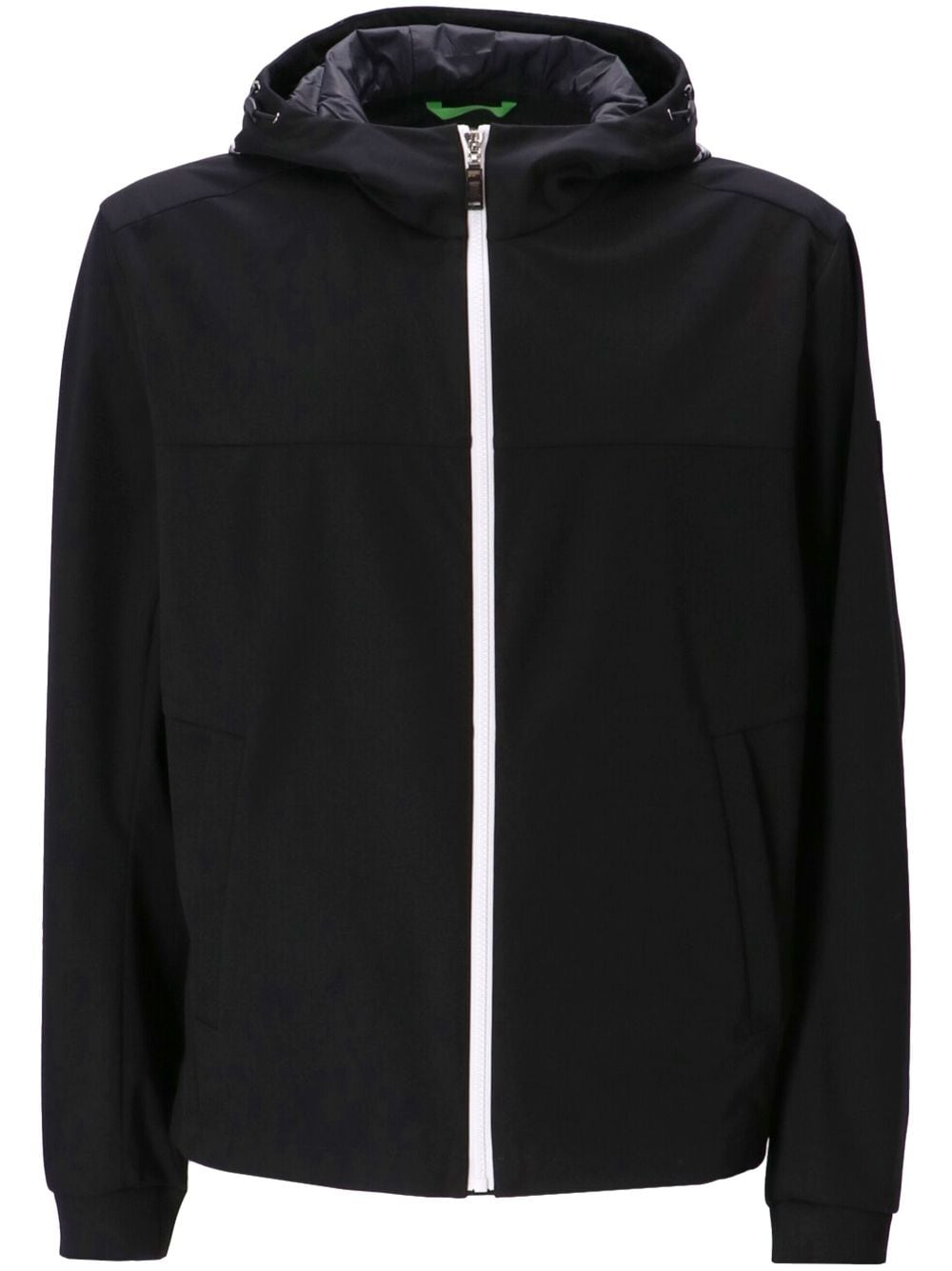 BOSS logo-print hooded jacket - Black von BOSS