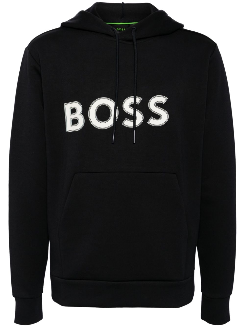BOSS logo-print hoodie - Blue von BOSS
