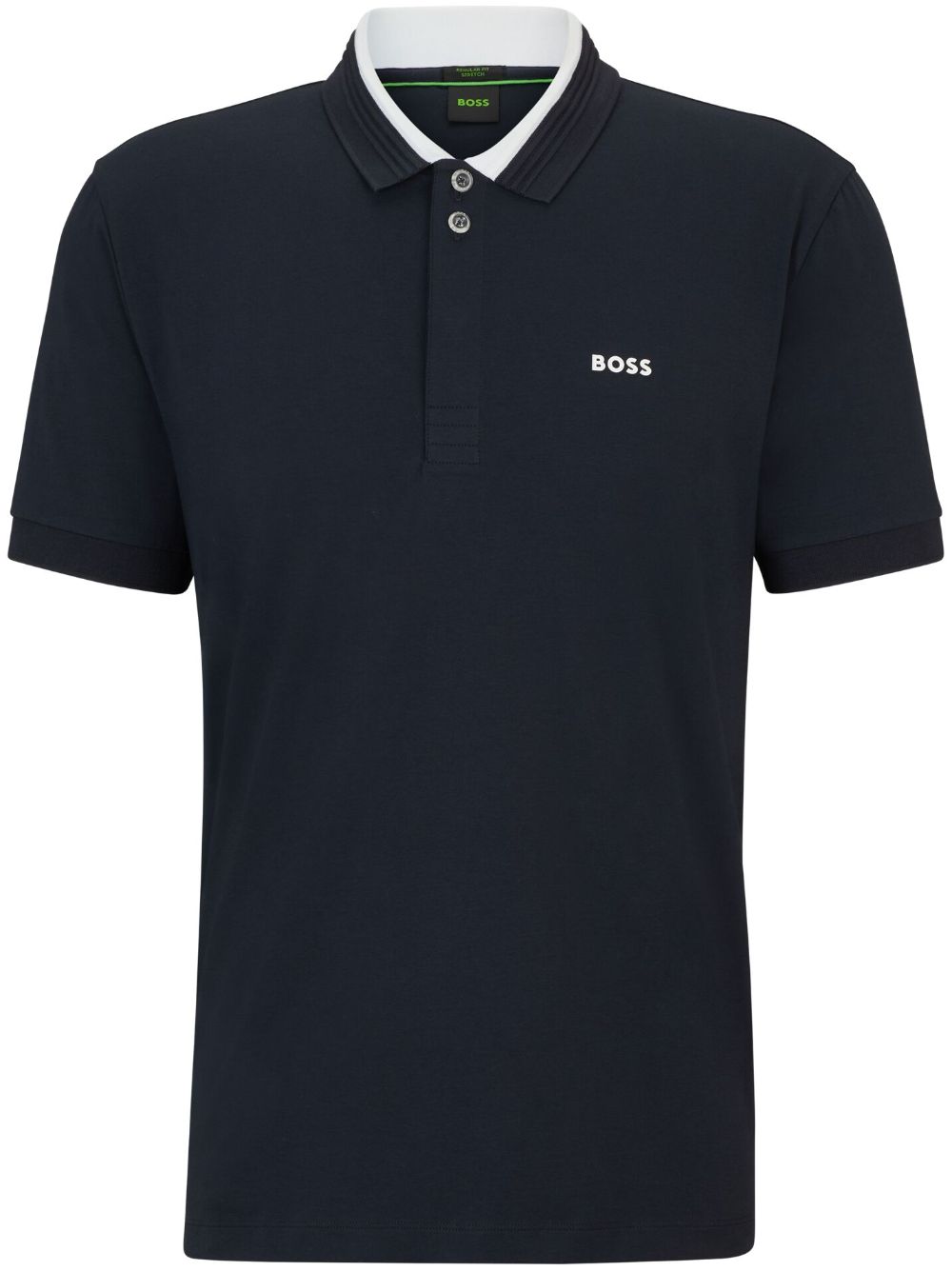 BOSS logo-print polo shirt - Blue von BOSS