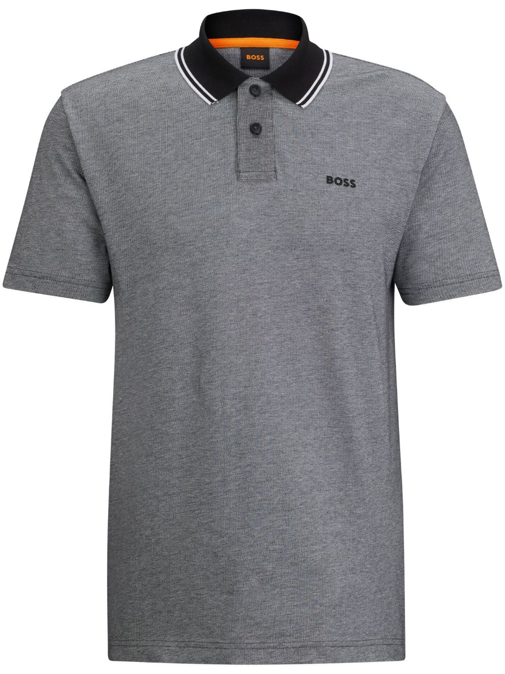 BOSS logo-print polo shirt - Grey von BOSS