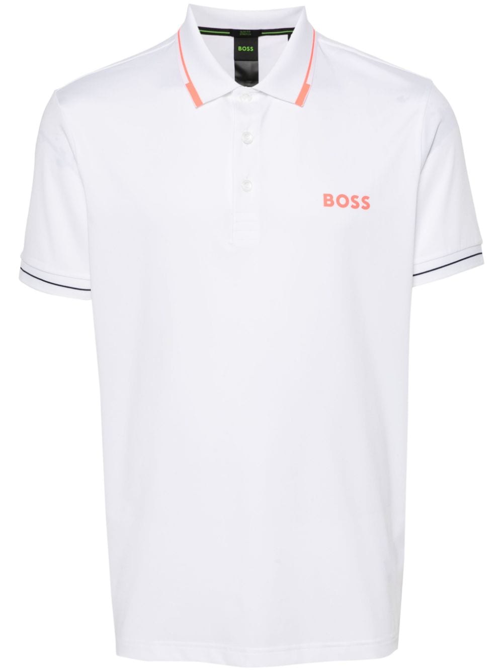 BOSS logo-print polo shirt - White von BOSS