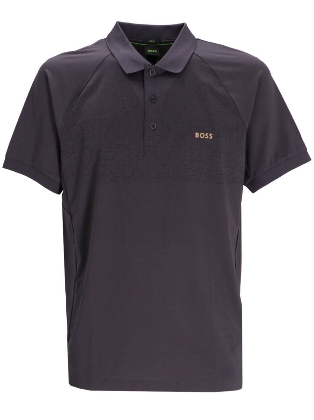 BOSS logo-print reflective polo shirt - Grey von BOSS