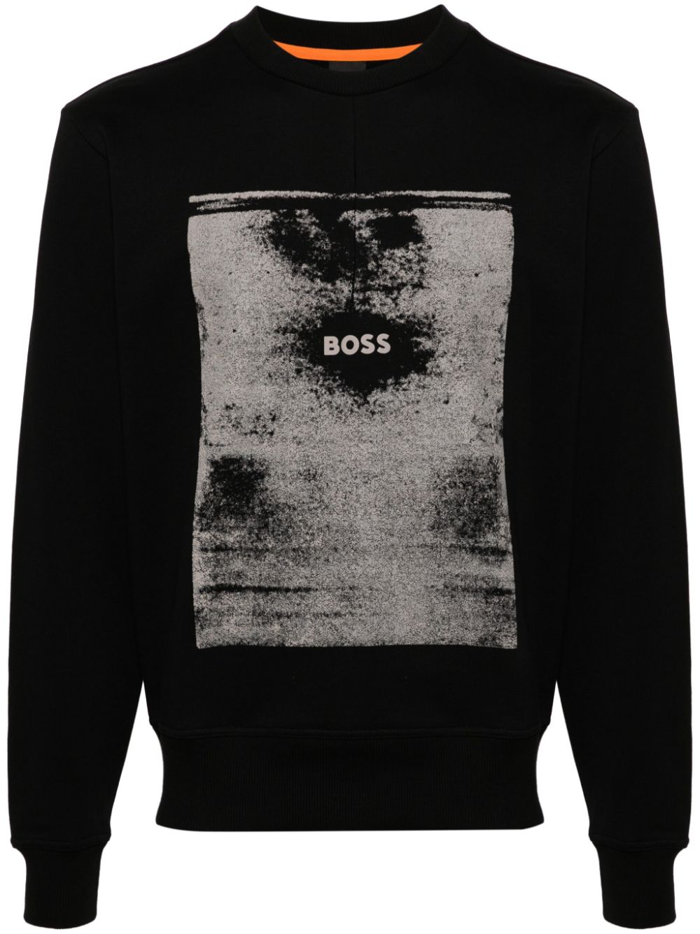 BOSS logo-printed cotton sweatshirt - Black von BOSS