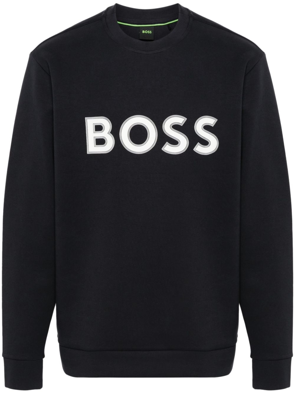 BOSS logo-raised sweatshirt - Blue von BOSS