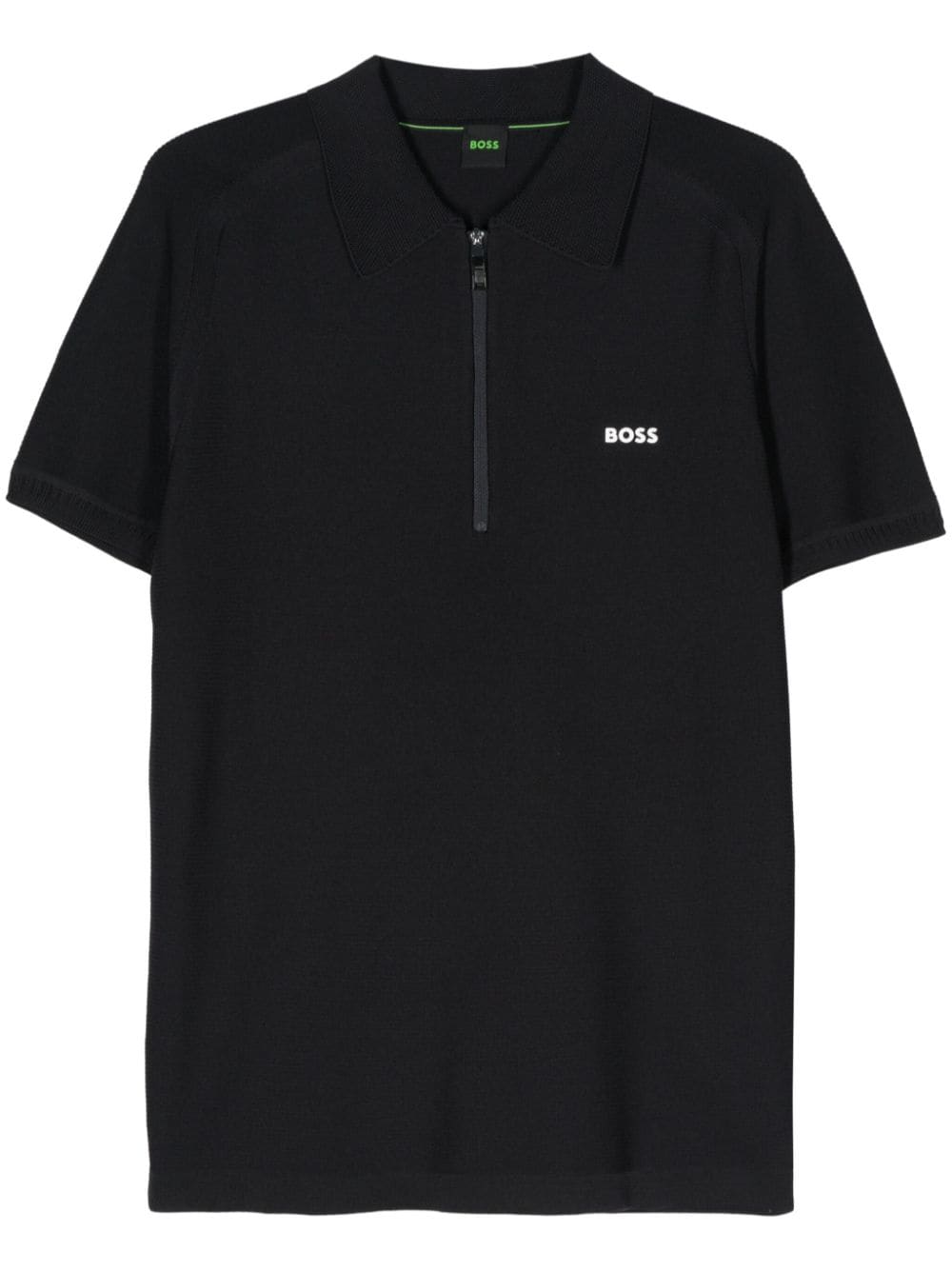 BOSS logo-rubberised polo shirt - Blue von BOSS