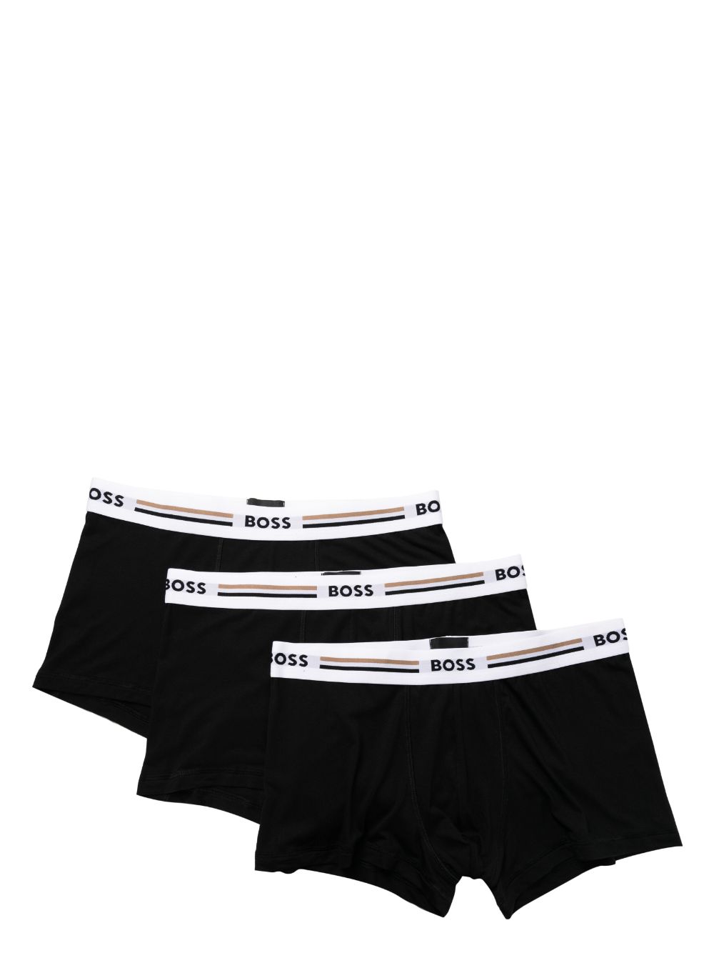 BOSS logo-waistband boxers (set of three) - Black von BOSS