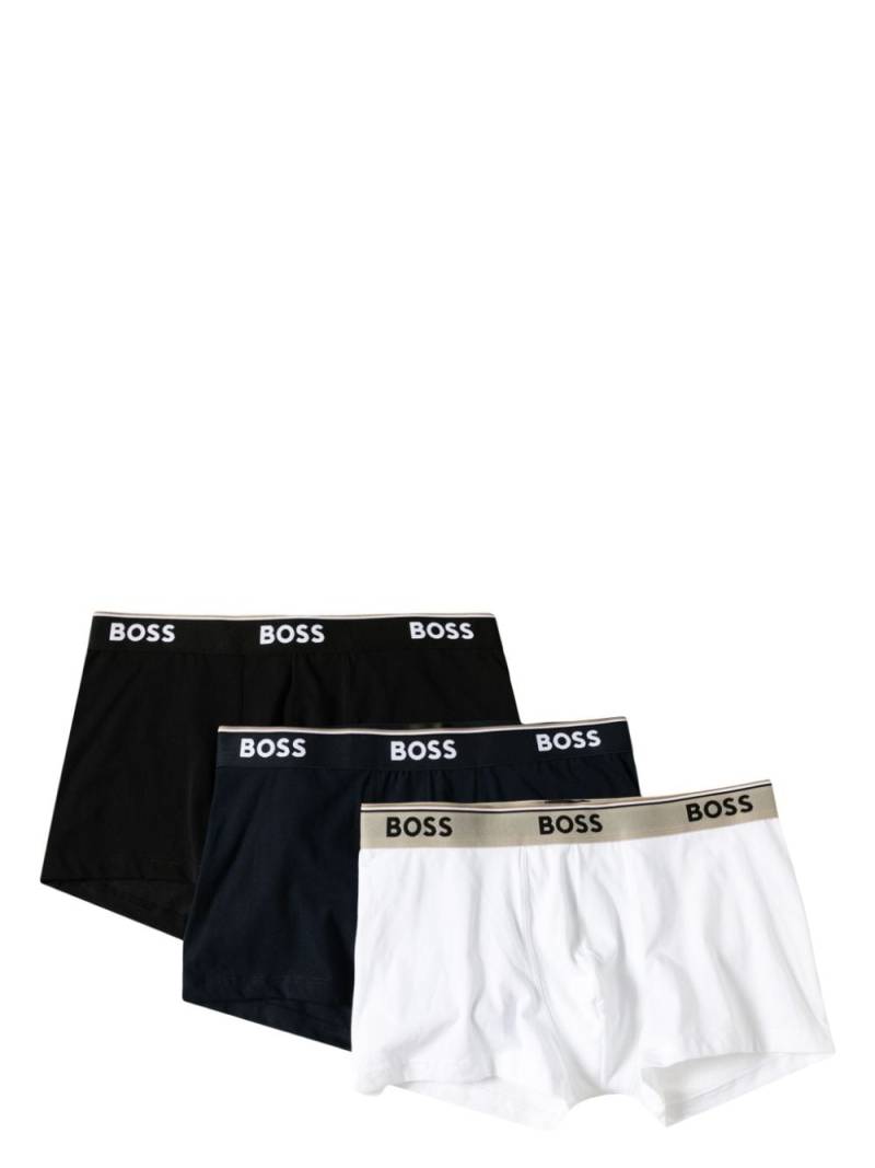 BOSS logo-waistband boxers (set of three) - Black von BOSS