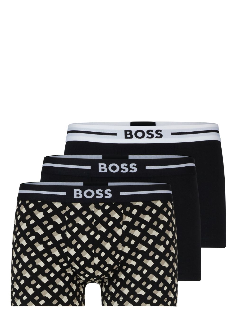 BOSS logo-waistband briefs (set of three) - Black von BOSS