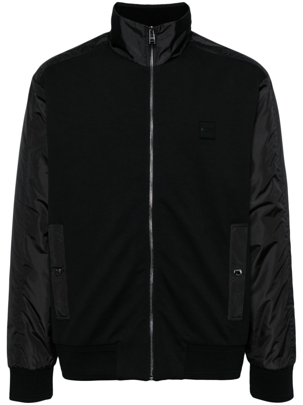 BOSS logo zip-up jacket - Black von BOSS