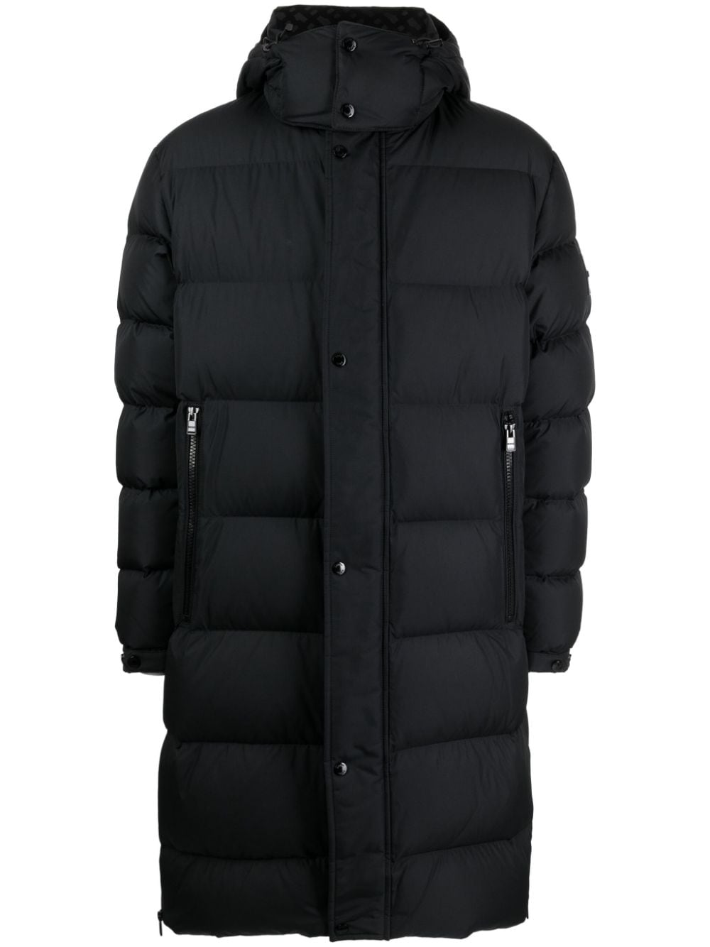 BOSS long-length hooded padded coat - Black von BOSS