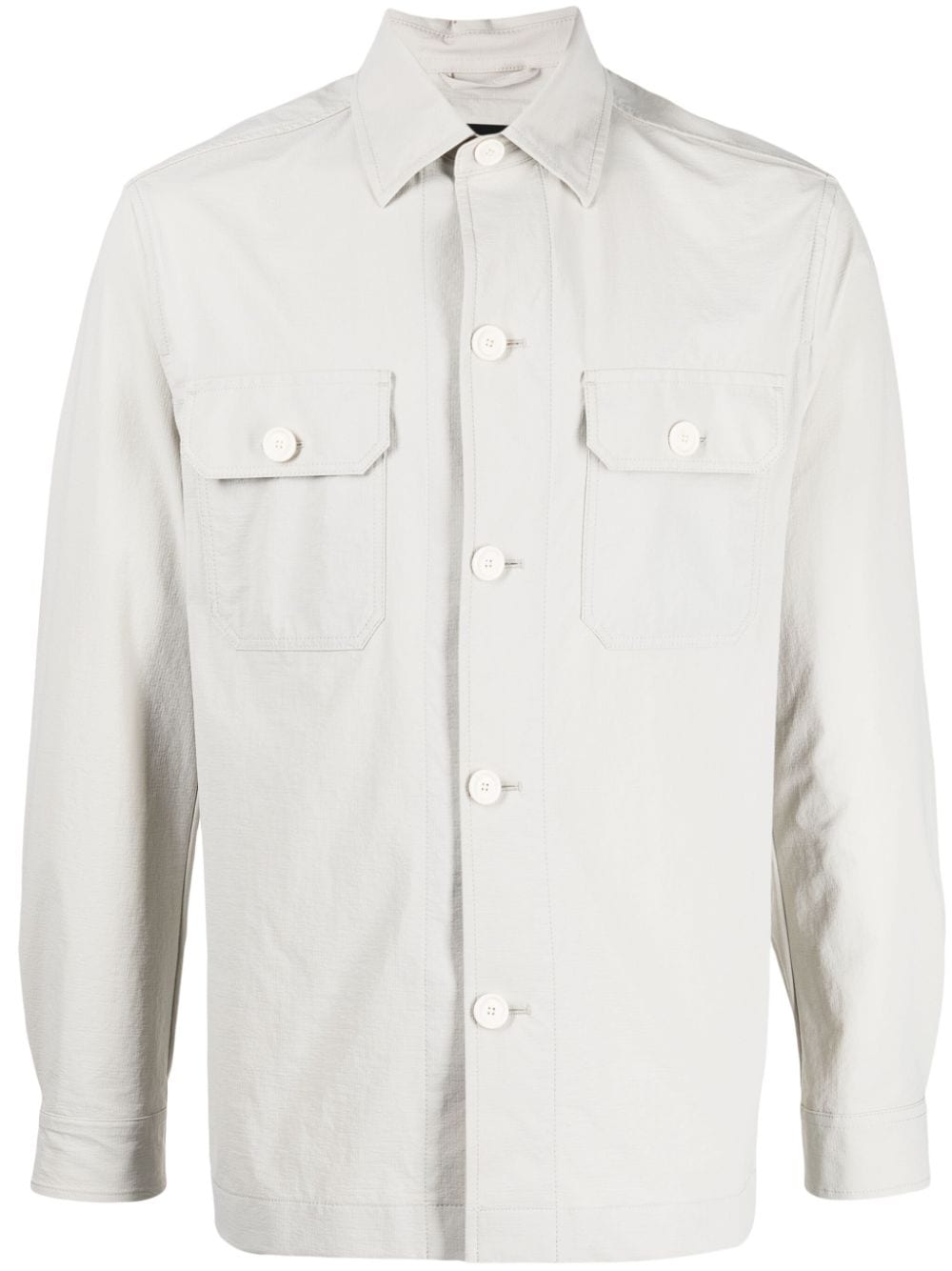 BOSS long-sleeve utility shirt - Grey von BOSS