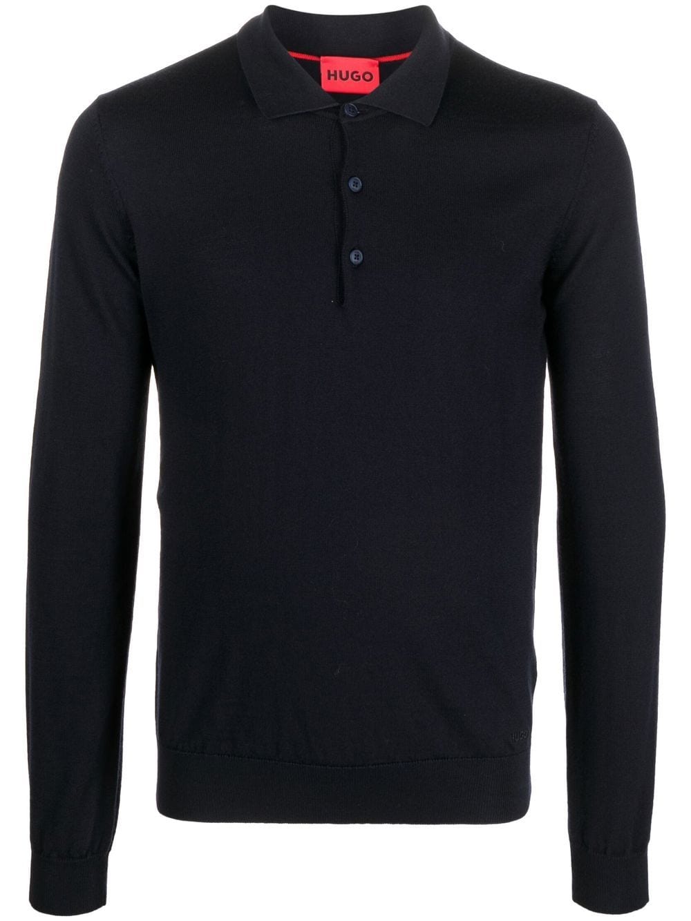 BOSS long-sleeved polo shirt - Blue von BOSS