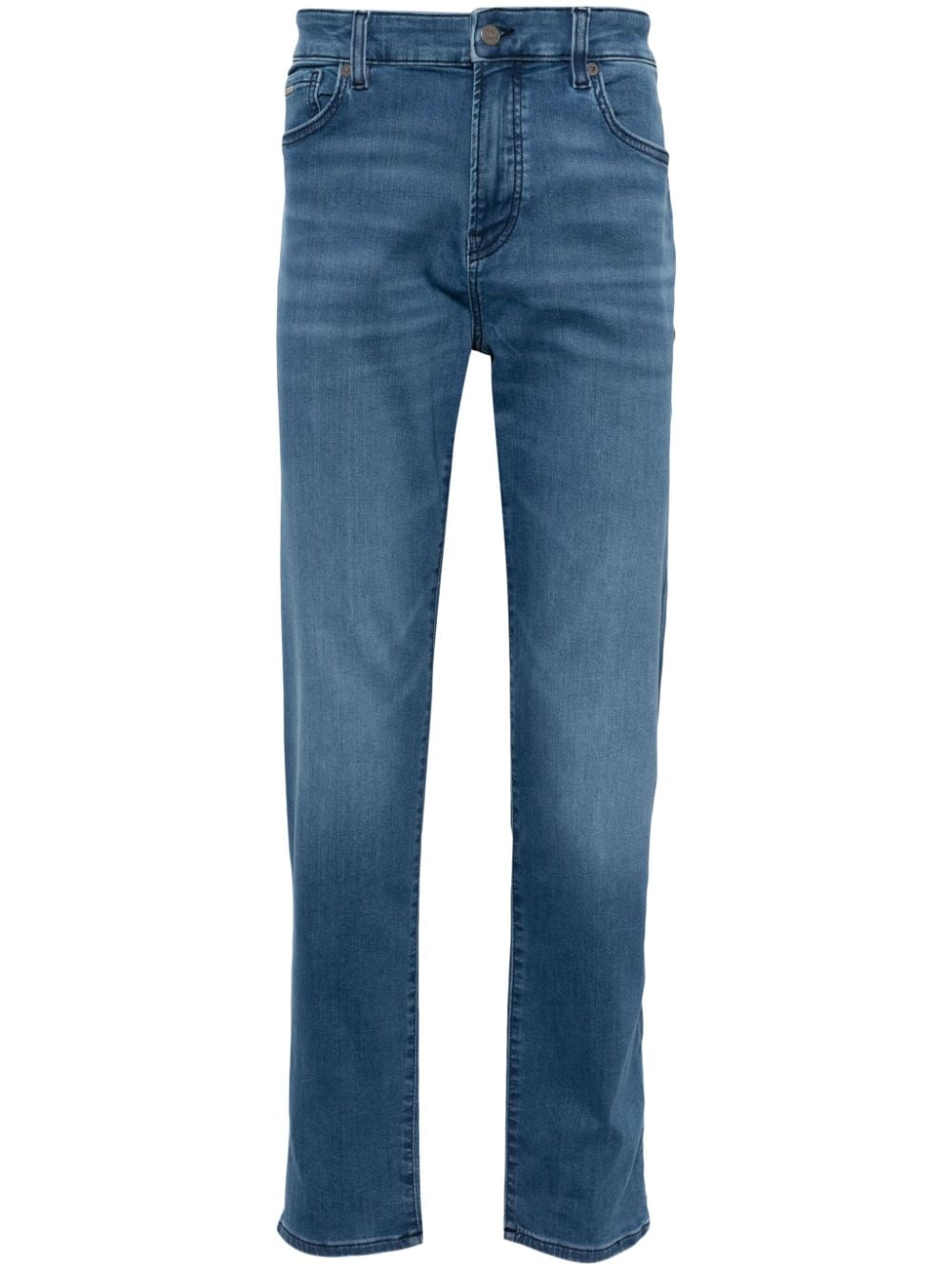 BOSS low-rise tapered-leg jeans - Blue von BOSS