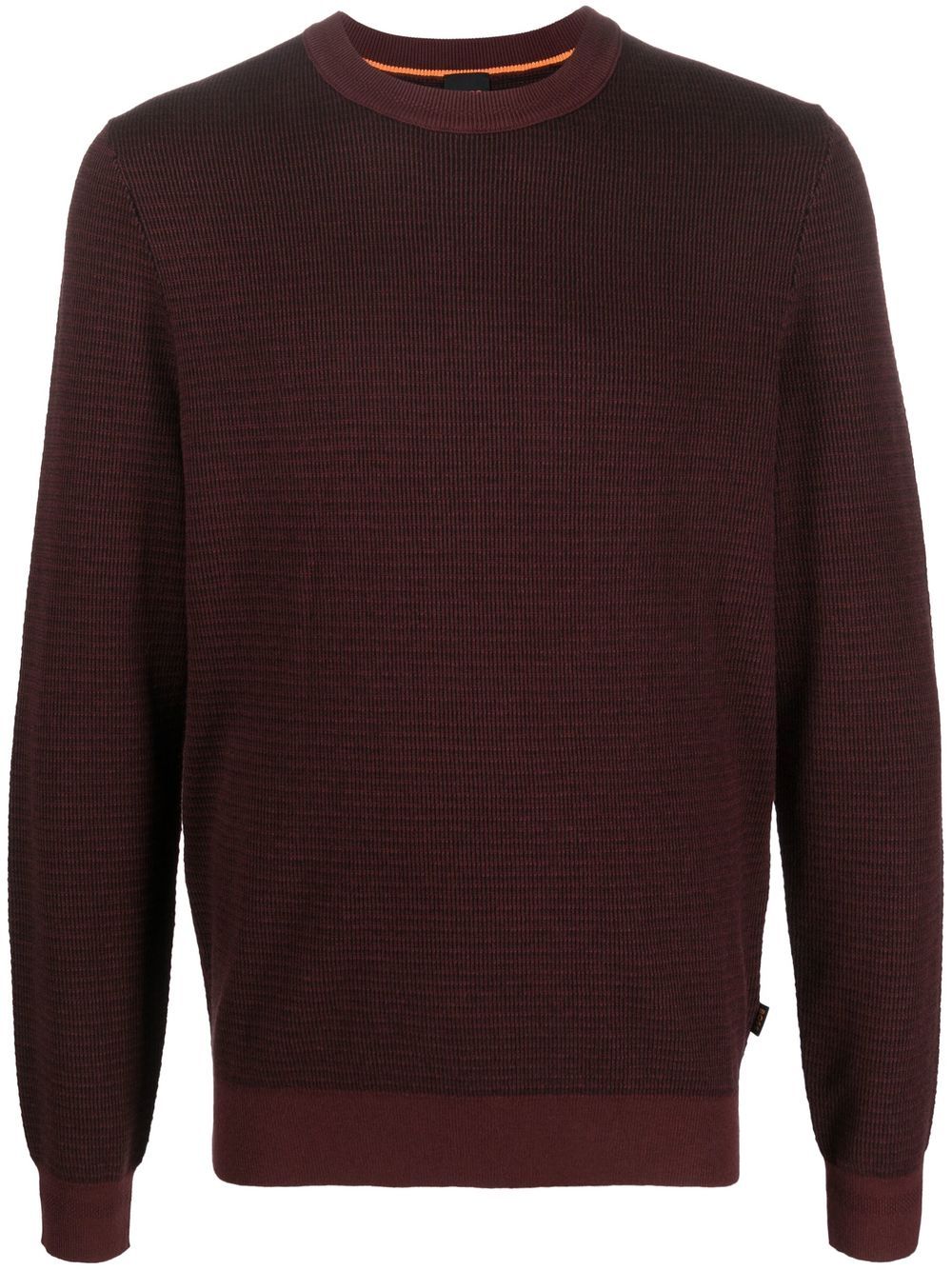 BOSS melange-effect crewneck sweater - Red von BOSS