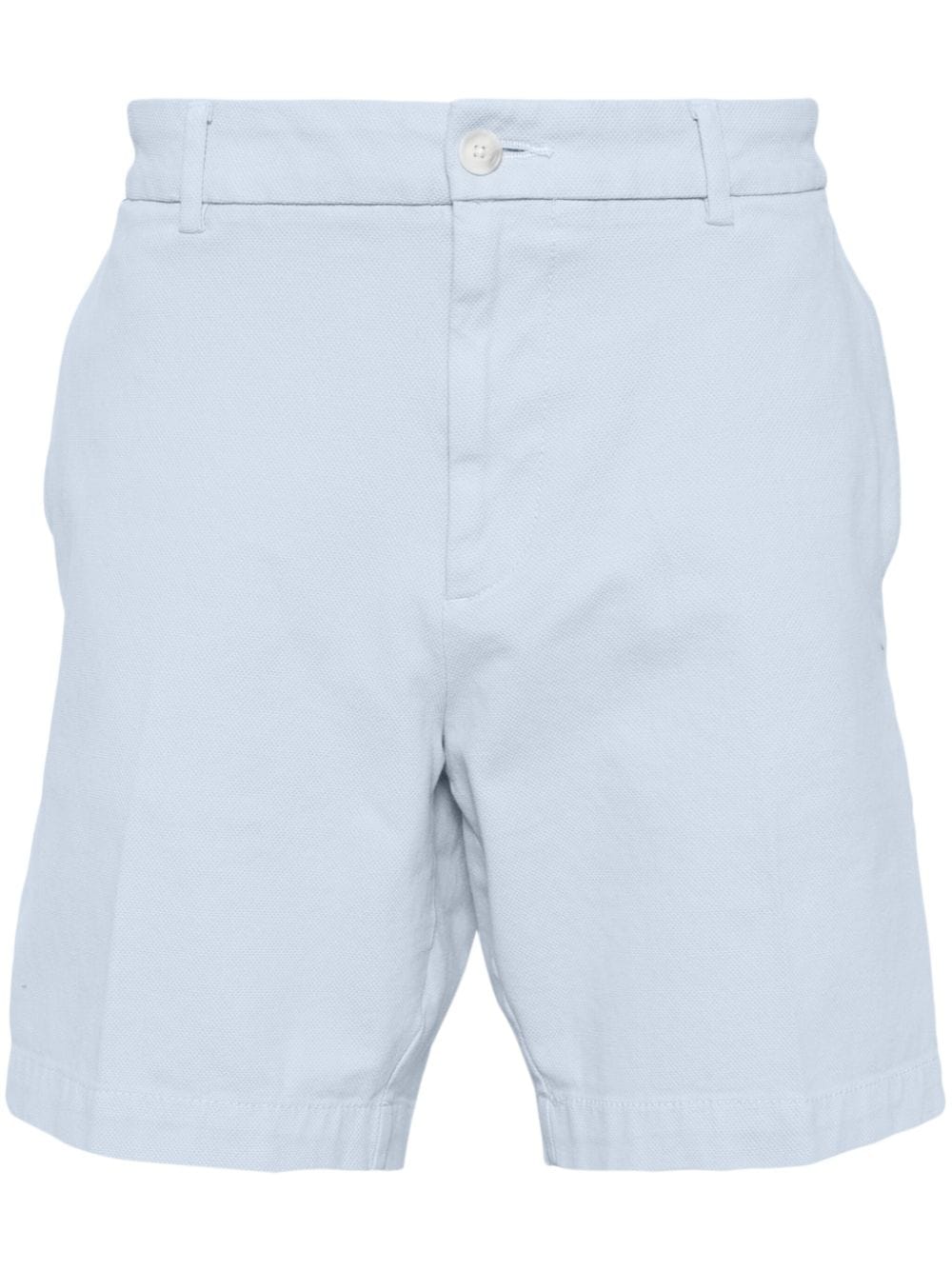 BOSS mid-rise piqué-weave chino shorts - Blue von BOSS