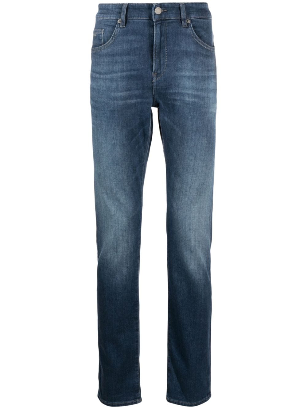 BOSS mid-rise straight-leg jeans - Blue von BOSS