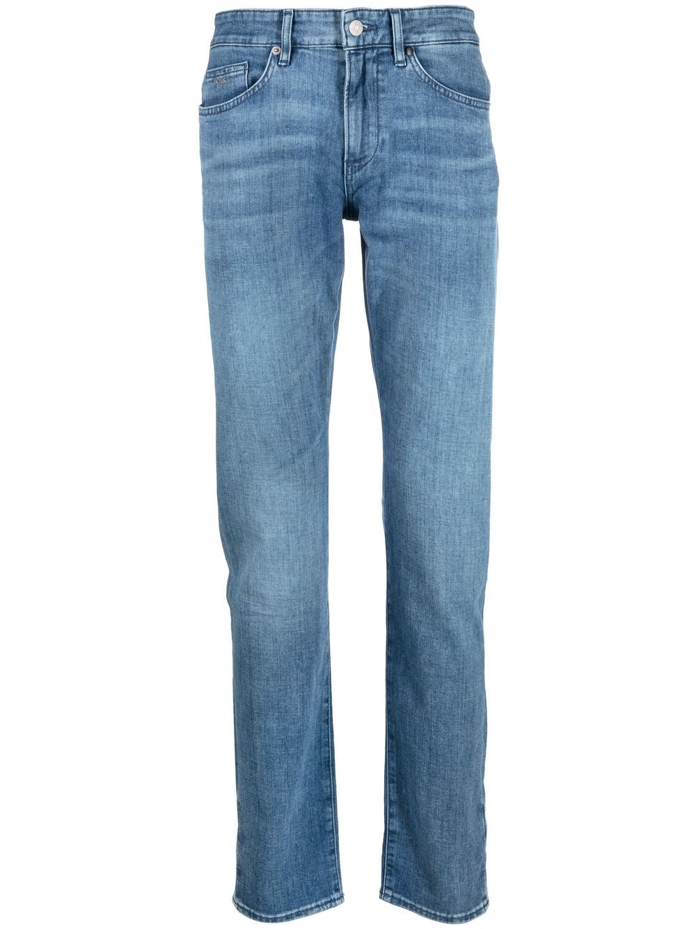 BOSS mid-rise straight-leg jeans - Blue von BOSS