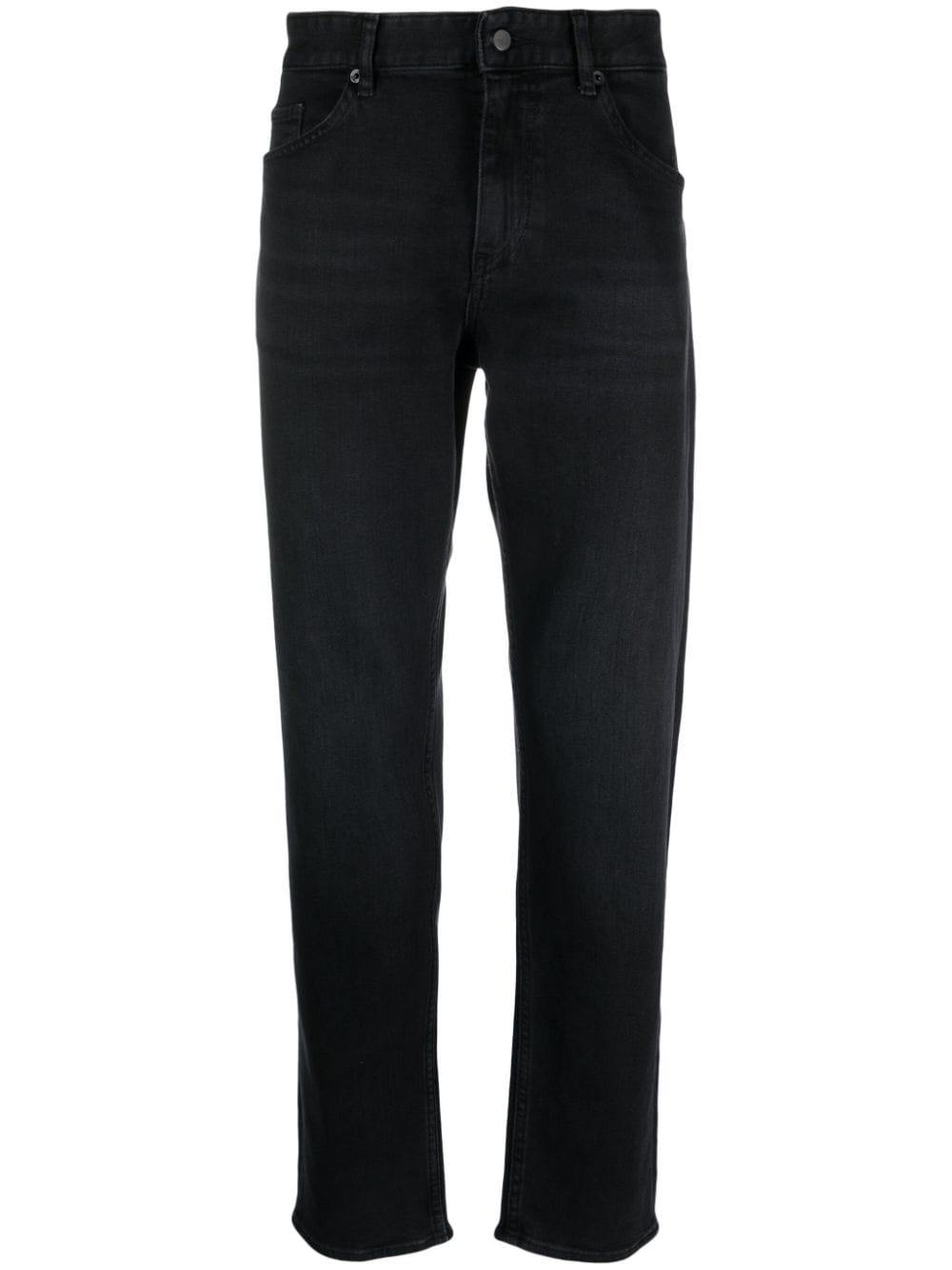 BOSS mid-rise tapered-leg jeans - Black von BOSS