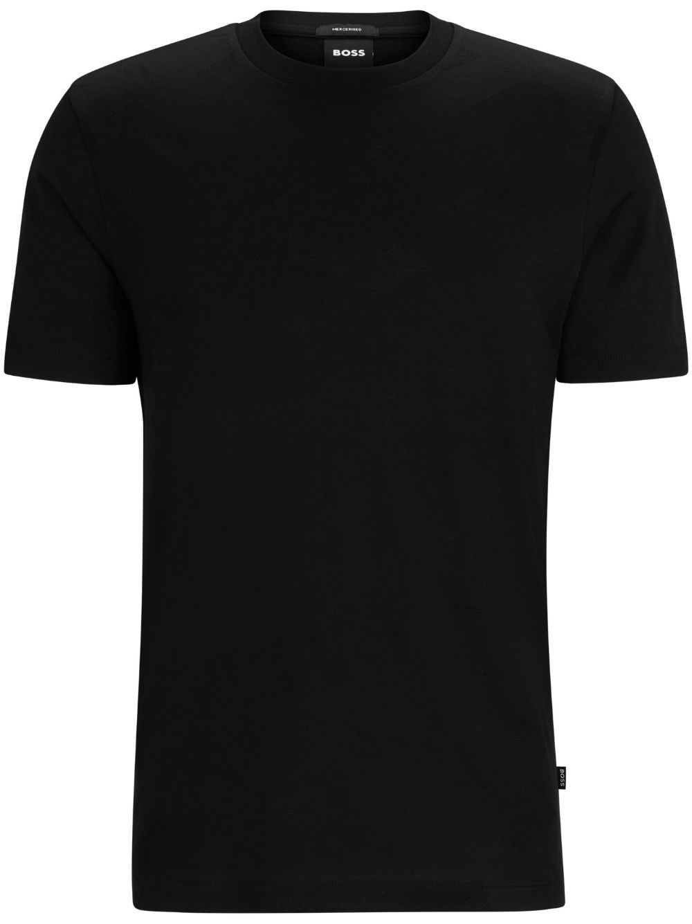 BOSS monogram-jacquard cotton T-shirt - Black von BOSS