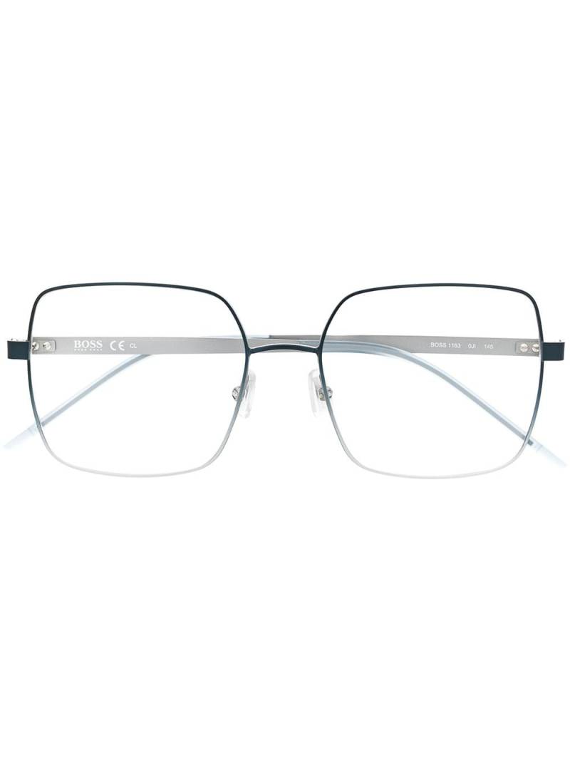 BOSS oversized-frame glasses - Blue von BOSS