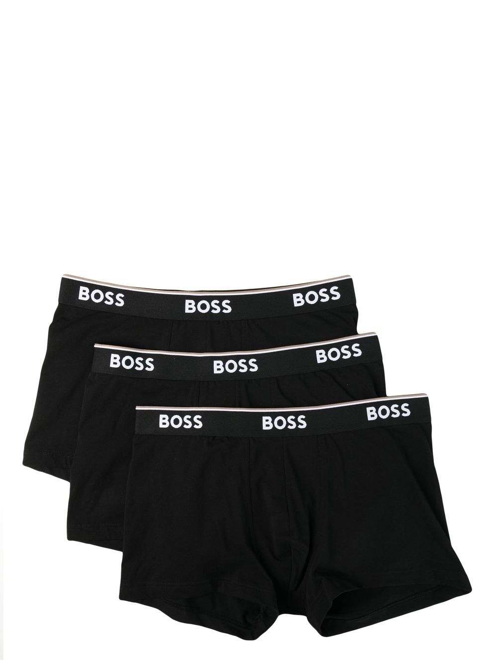 BOSS pack-of-three logo-waistband boxer briefs - Black von BOSS