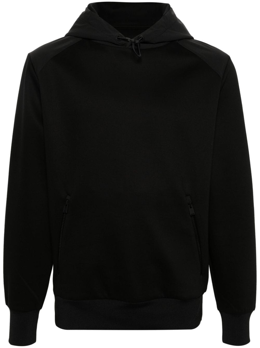 BOSS panelled cotton hoodie - Black von BOSS