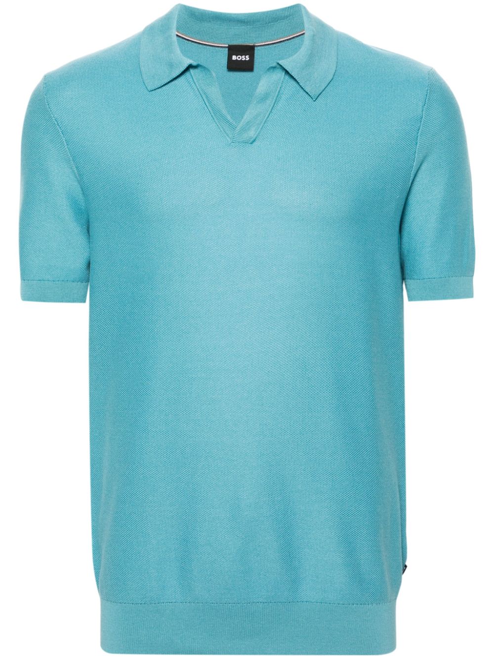 BOSS piqué-weave polo shirt - Blue von BOSS