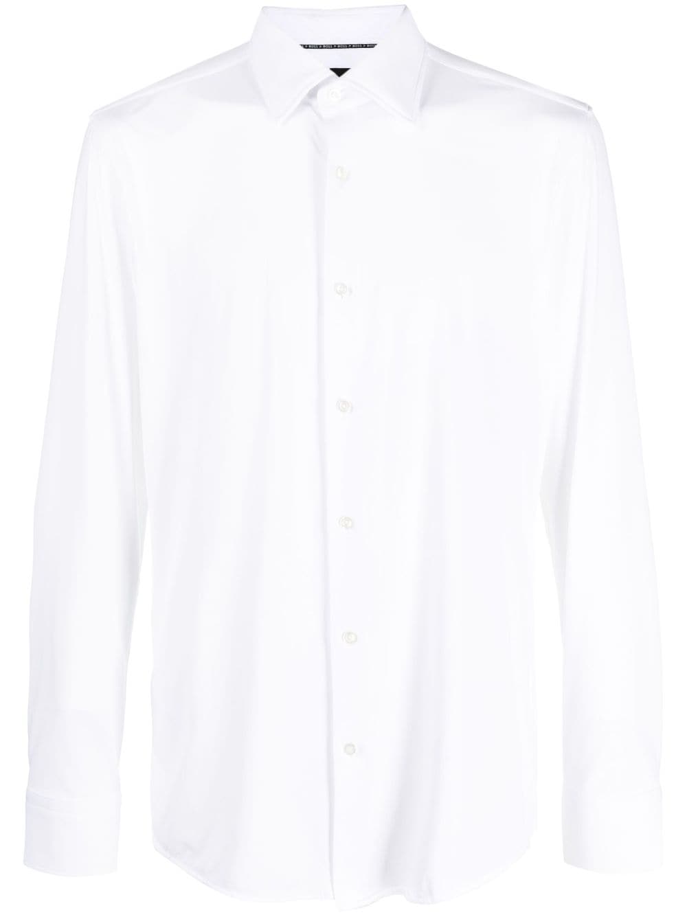 BOSS pointed-collar long-sleeve shirt - White von BOSS