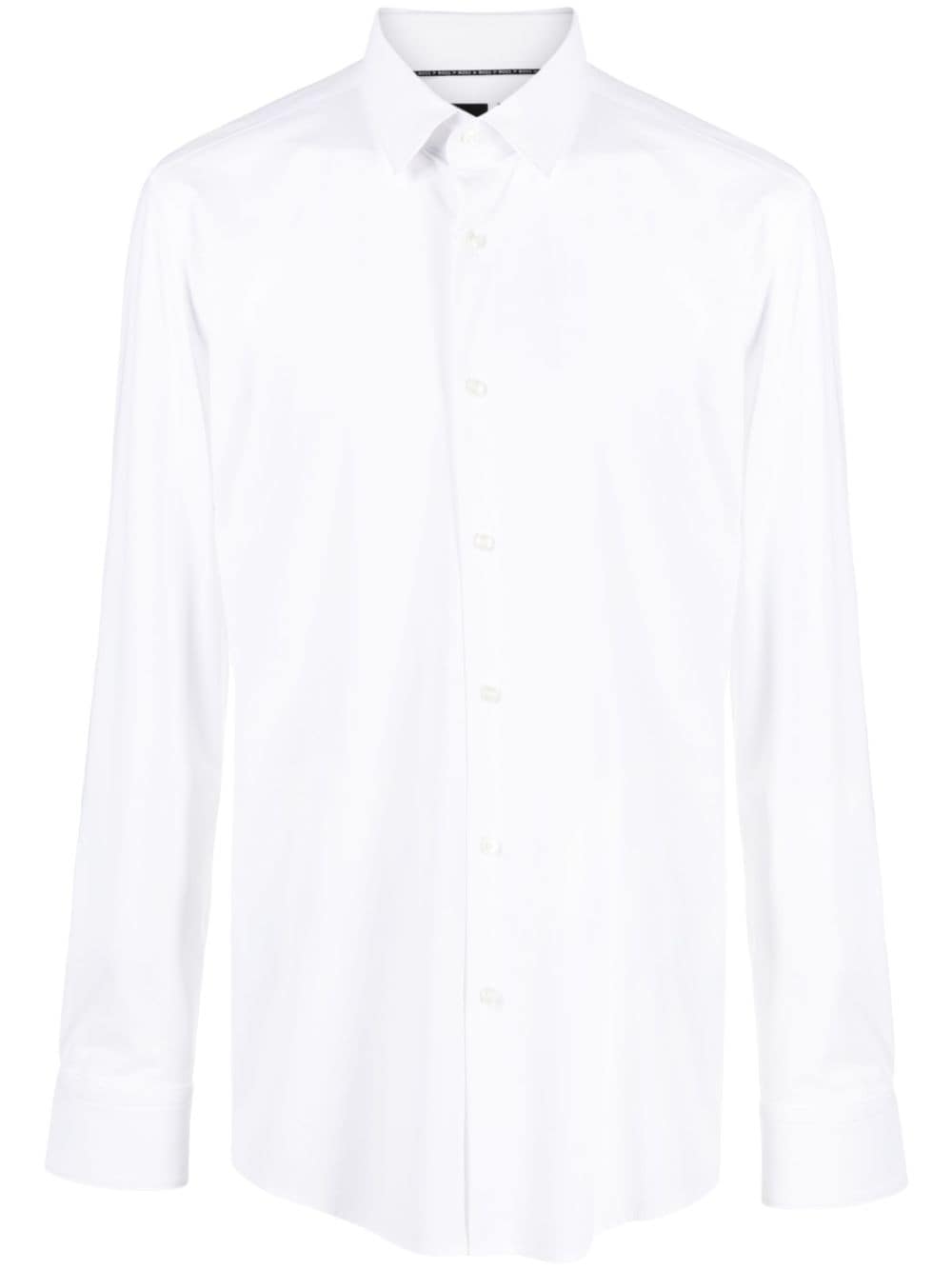 BOSS pointed-collar long-sleeve shirt - White von BOSS