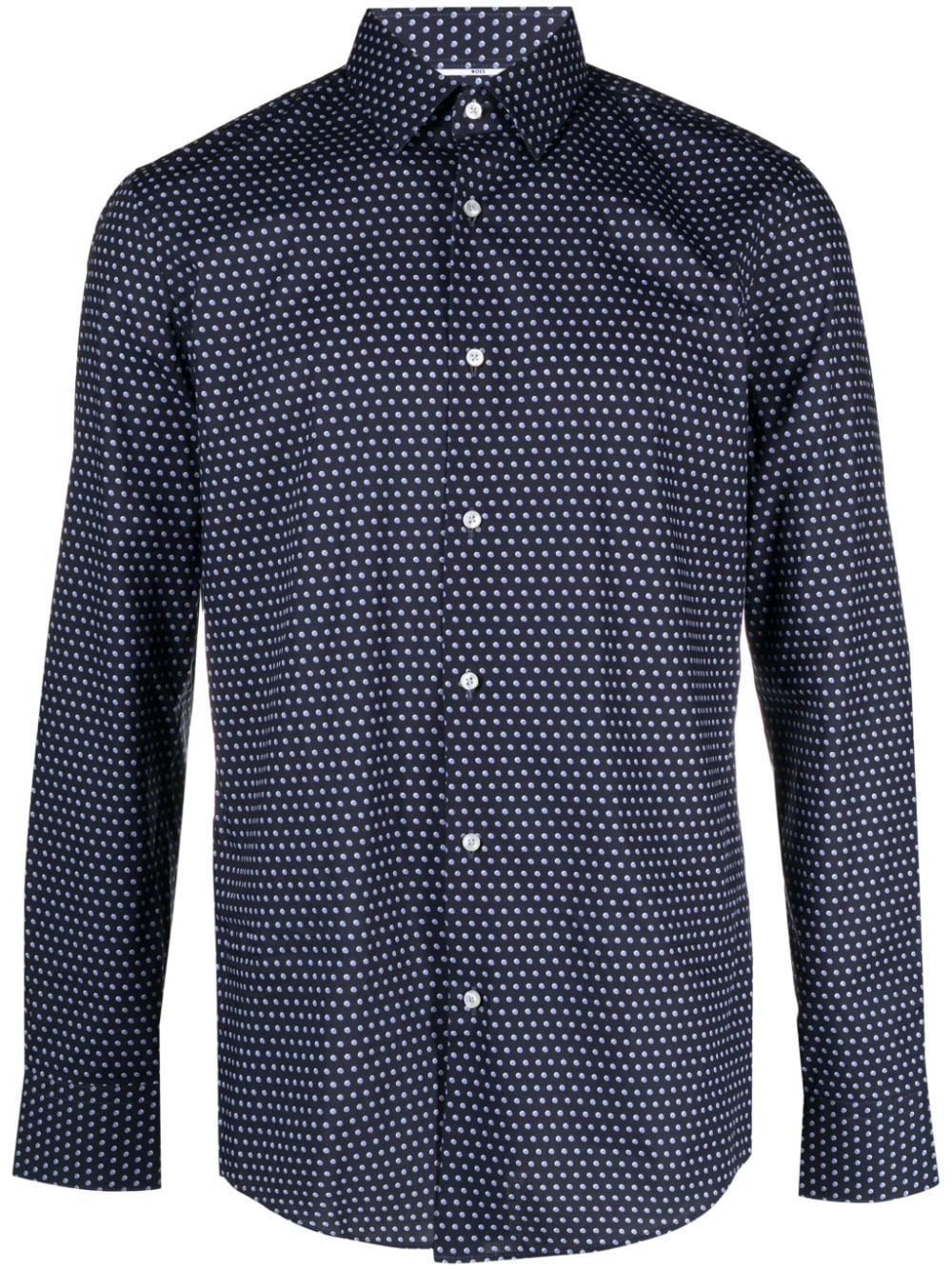 BOSS polka-dot long-sleeve shirt - Blue von BOSS