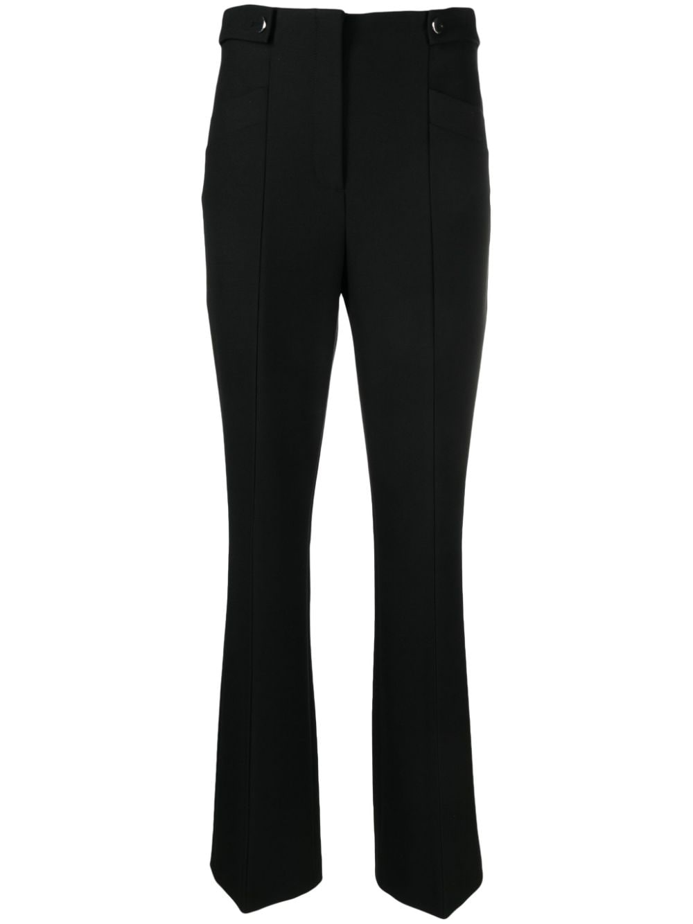 BOSS pressed-crease concealed-fastening tapered trousers - Black von BOSS