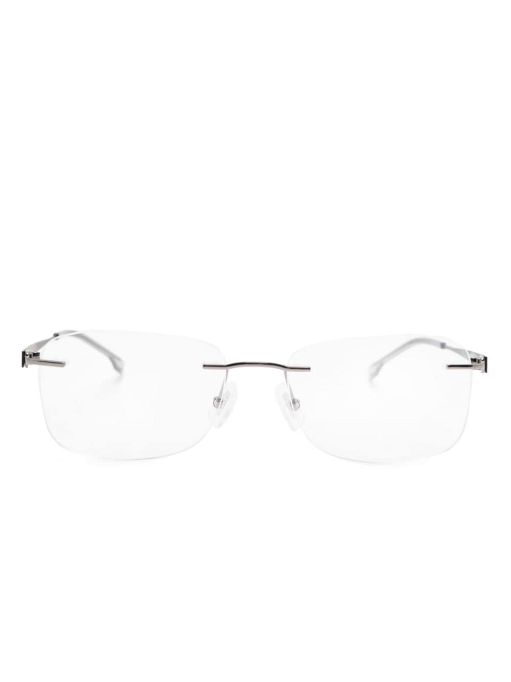 BOSS rimless rectangle-frame glasses - Grey von BOSS