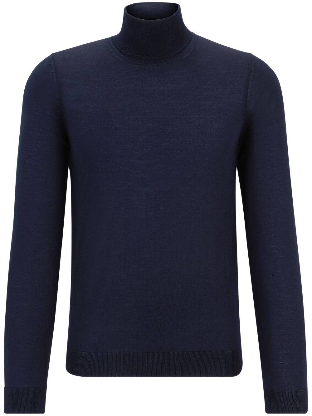 BOSS roll neck knitted sweater - Blue von BOSS