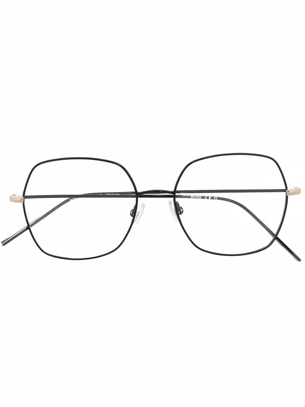 BOSS round-frame glasses - Black von BOSS