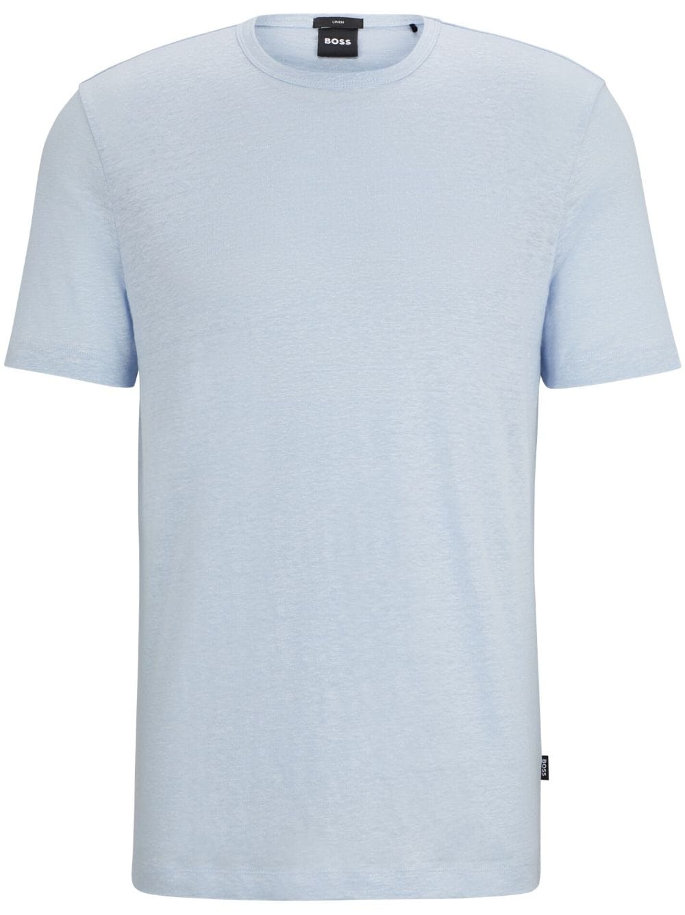 BOSS short-sleeve linen T-shirt - Blue von BOSS