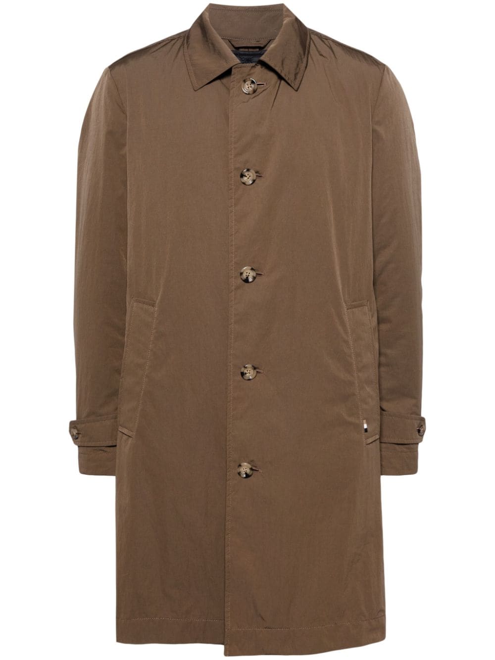 BOSS single-breasted coat - Brown von BOSS