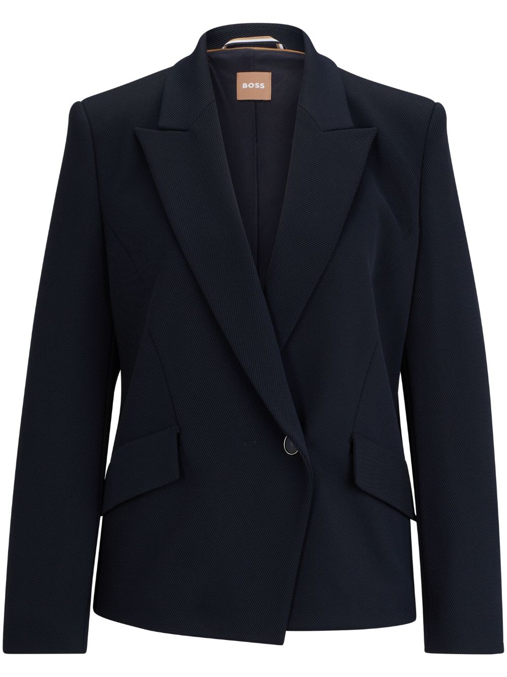 BOSS single-breasted off-centre blazer - Blue von BOSS