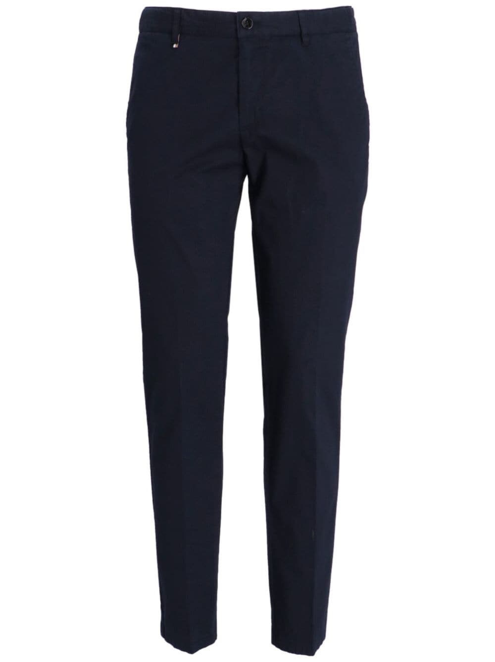 BOSS slim-cut organic cotton trousers - Black von BOSS