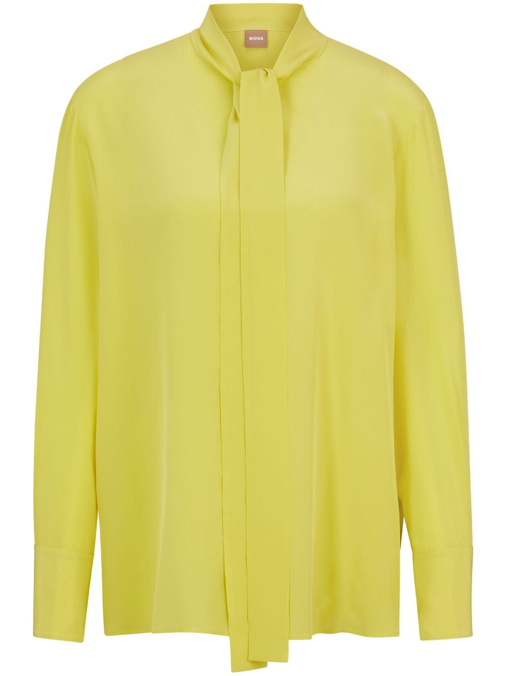 BOSS slit-sleeved silk blouse - Yellow von BOSS