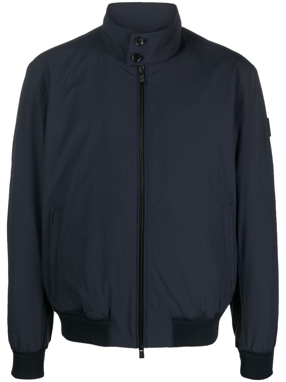 BOSS stand-up collar bomber jacket - Blue von BOSS