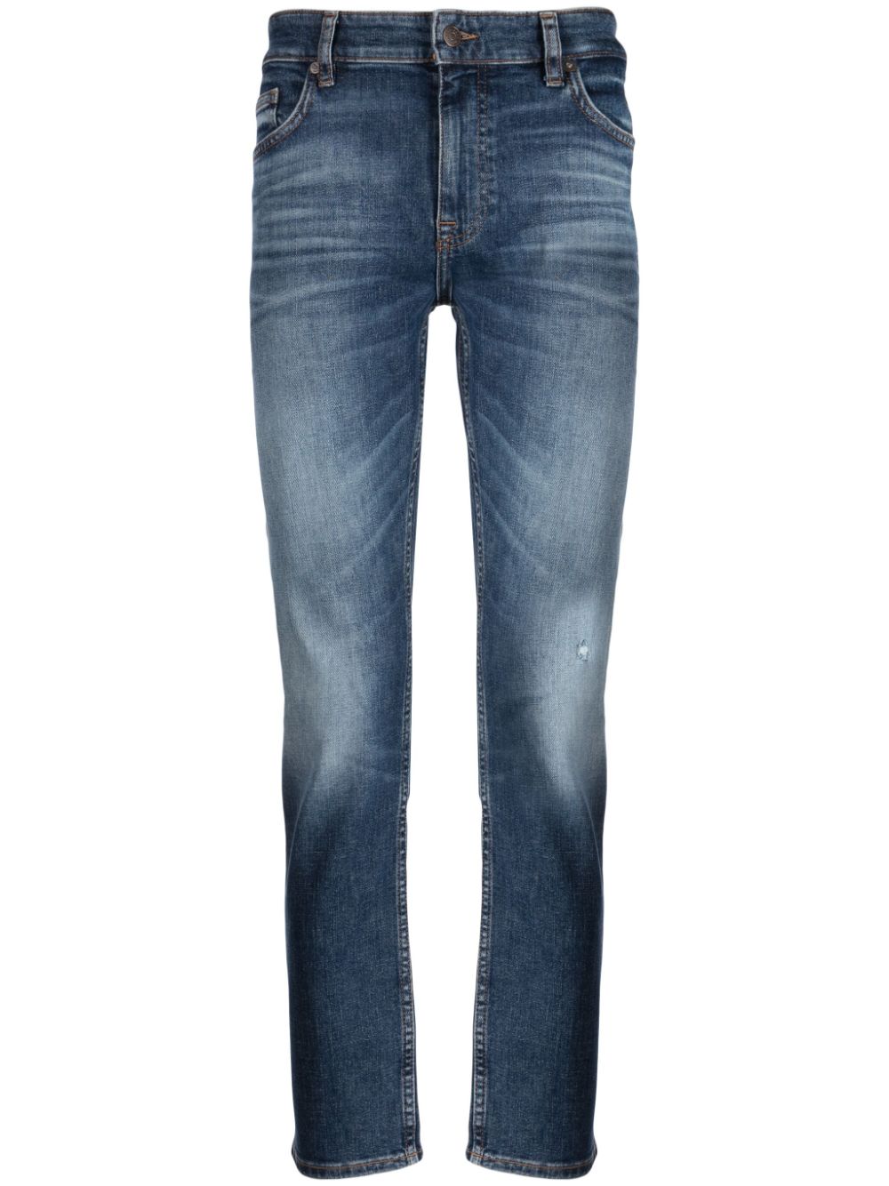BOSS stonewashed straight-leg jeans - Blue von BOSS