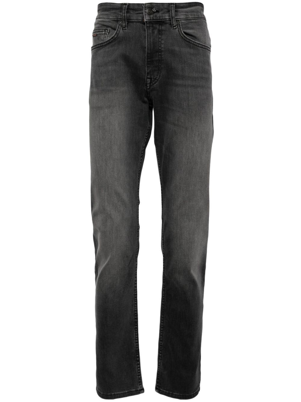 BOSS straight-leg cotton-blend jeans - Grey von BOSS