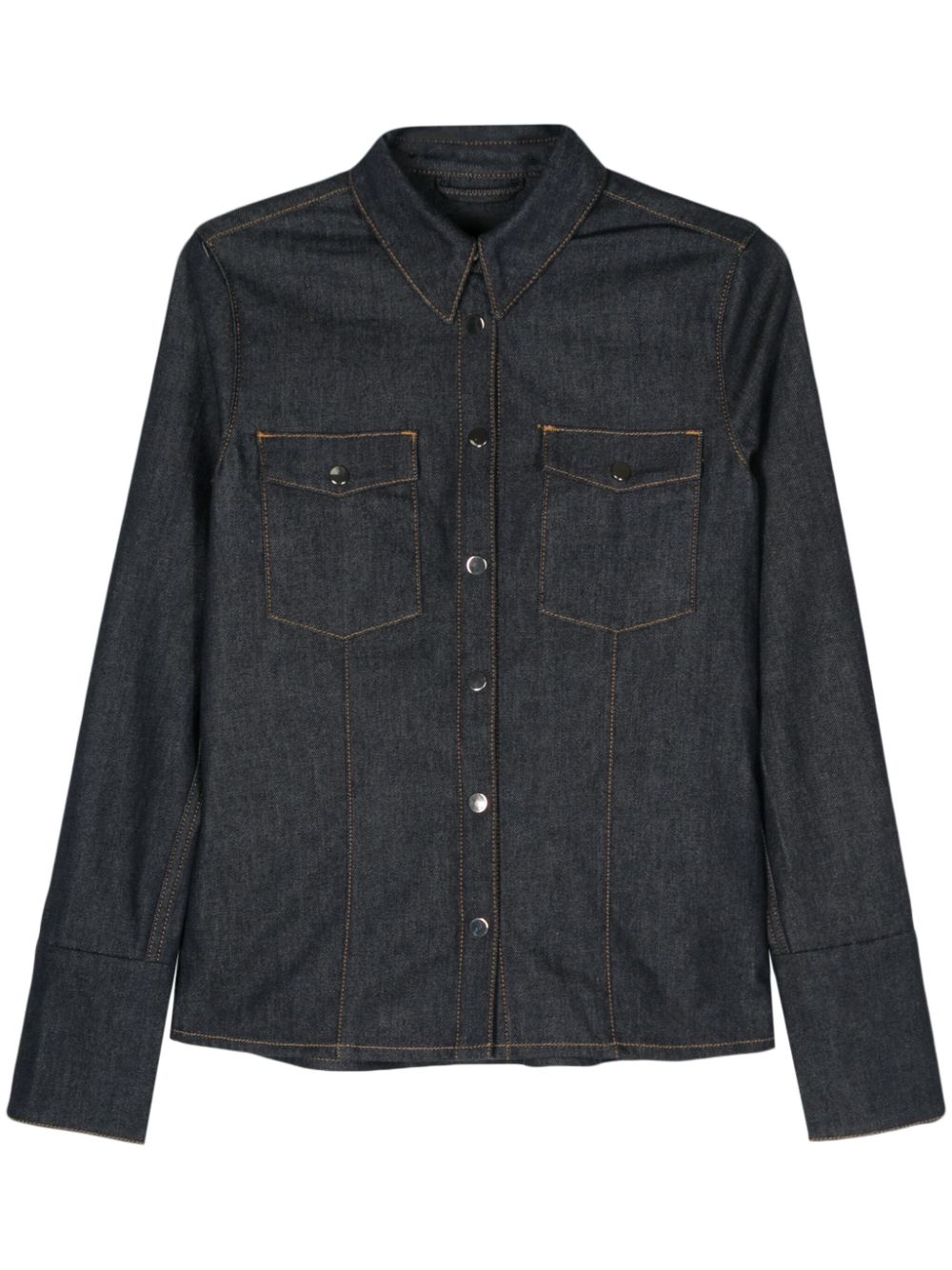 BOSS stretch-cotton denim shirt - Blue von BOSS