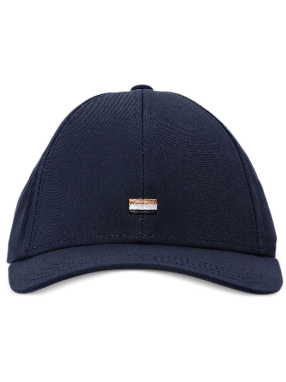 BOSS stripe-embroidered cotton cap - Blue von BOSS